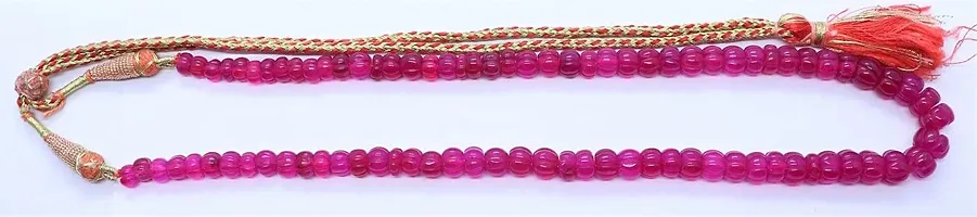 Zoya Gems & Jewellery 1 Strand AAA Ruby Jade Quarts Hand Curved Watermelon Beads, Ruby Curved Beads, 7-11 MM Ruby Jade Quartz Pumpkin 22 Inch Long Necklace Beads,-thumb2