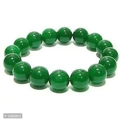 Zoya Gems  Jewellery 10mm Green Jade/Hakik Bracelet, For Every Day Wear For Unisex