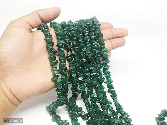 Zoya Gems  Jewellery Green Aventurine Chip Stone Beads Strand - 36 inch Full Strand ~ 3-7mm Chips, Stone Nuggets - 1 strand Necklace-thumb3