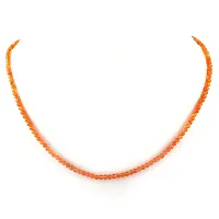 Zoya Gems  Jewellery Carnelian necklace, 6mm genuine Carnelian beaded necklace, Orange stone necklace, Carnelian necklace for men and women 18 Inch necklace-thumb4