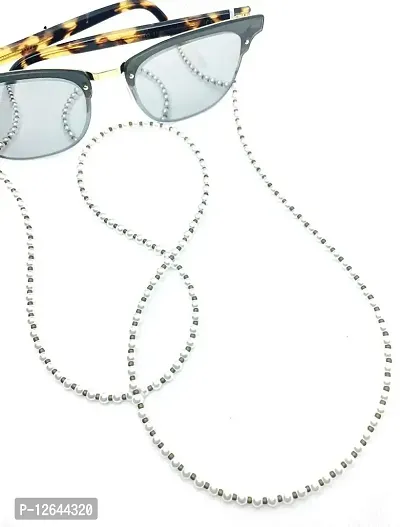 Zoya Gems & Jewellery Pearls with Olive Mask & Sunglass Chain (2 in 1)