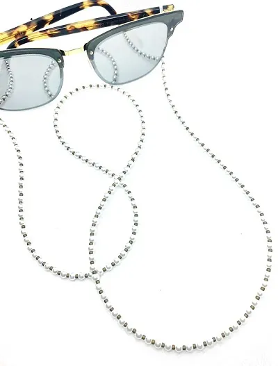 Zoya Gems & Jewellery Pearls with Mask & Sunglass Chain (2 in 1)