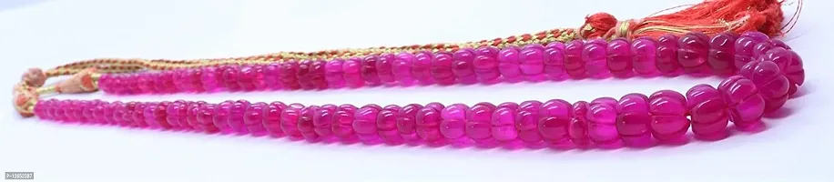 Zoya Gems & Jewellery 1 Strand AAA Ruby Jade Quarts Hand Curved Watermelon Beads, Ruby Curved Beads, 7-11 MM Ruby Jade Quartz Pumpkin 22 Inch Long Necklace Beads,-thumb2