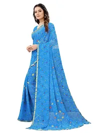 Stylish Fancy Beautiful Chiffon Bandhej Print Saree With Blouse For Women-thumb2