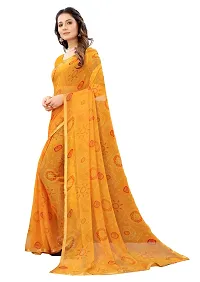 Stylish Fancy Beautiful Chiffon Print Saree With Blouse For Women-thumb2