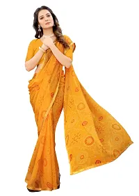 Stylish Fancy Beautiful Chiffon Print Saree With Blouse For Women-thumb1