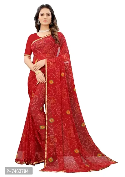 Stylish Fancy Beautiful Chiffon Print Saree With Blouse For Women