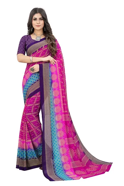 Elegant Georgette Saree with Blouse piece 