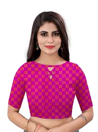 Elegant Georgette Rani Pink Bandhani Saree With Blouse Piece For Women-thumb4