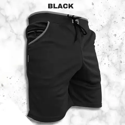 Stylish Polycotton Solid Sports Shorts For Men