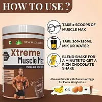 Xterme Muscle Max: Ayurvedic Formula for Weight Gain and Body Growth | Whey Protein | Body Growth Supplement | Muscle Gainer | ChocolateFlavour-thumb2
