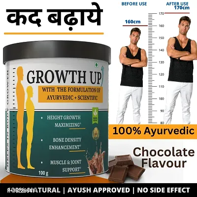 Growth up Powder - Ayurvedic Height Increase Formula for Height Enhancer of the Body After 18, Height Increase Medicine