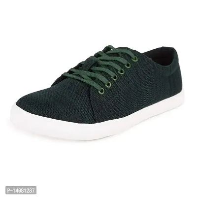 MONKS  KNIGHTS Sacrameno Green Smart Casual Canvas Shoes Sneakers for Men (6)-thumb0
