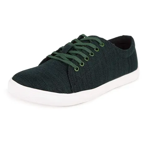 MONKS  KNIGHTS Sacrameno Green Smart Casual Canvas Shoes Sneakers for Men (6)