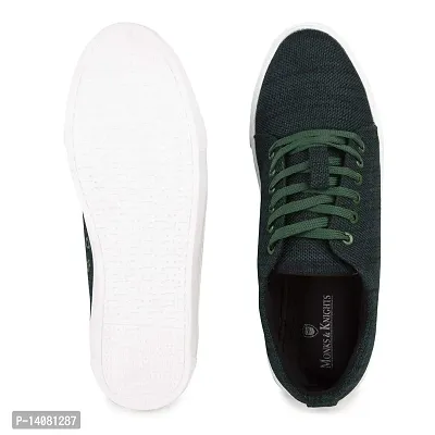 MONKS  KNIGHTS Sacrameno Green Smart Casual Canvas Shoes Sneakers for Men (6)-thumb5