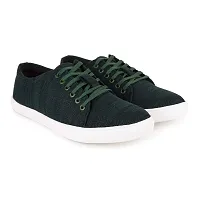 MONKS  KNIGHTS Sacrameno Green Smart Casual Canvas Shoes Sneakers for Men (6)-thumb2