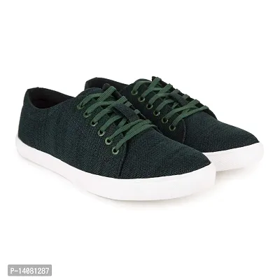 MONKS  KNIGHTS Sacrameno Green Smart Casual Canvas Shoes Sneakers for Men (6)-thumb3