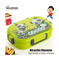 Solomon reg; Premium Quality KIDDOS Steel lunch box 4 Containers Lunch Box  (800 ml)-thumb1