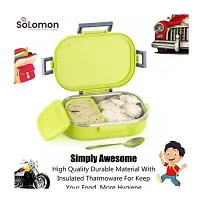 Solomon reg; Premium Quality KIDDOS Steel lunch box 4 Containers Lunch Box  (800 ml)-thumb2