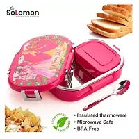 Solomon reg; Premium Quality KIDDOS Steel lunch box 4 Containers Lunch Box  (800 ml)-thumb3