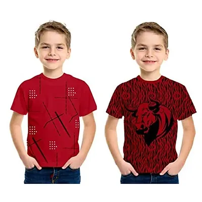 Luke and Lilly Boys Cotton Half Sleeve Tshirt - Pack of 2