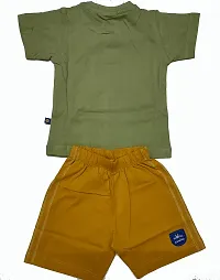 Elite Cotton Self Pattern T-Shirts with Shorts For Boys-thumb1