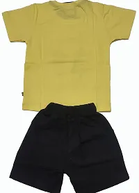 Elite Cotton Self Pattern T-Shirts with Shorts For Boys-thumb1