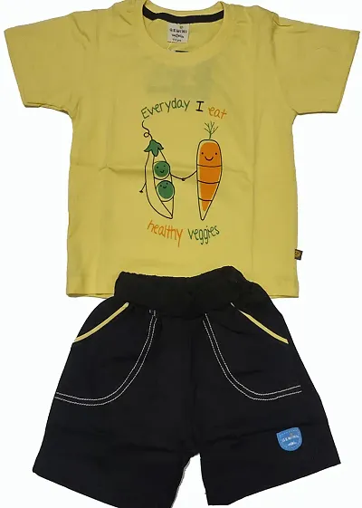 Kids Cotton T-Shirts and Shorts For Boys