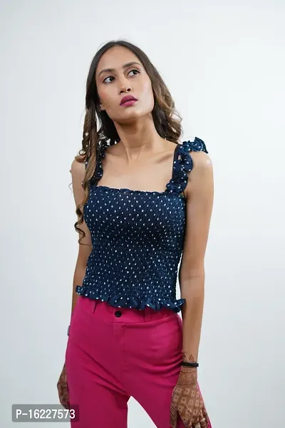 Stylish Fancy Cotton Top For Women-thumb0