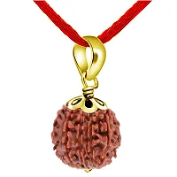 Original Nepali Shree Ganesh Rudraksha Yellow Gold Plated Pendant Rudraksh Chakra Healing Loose Bead Meditation Locket-thumb2