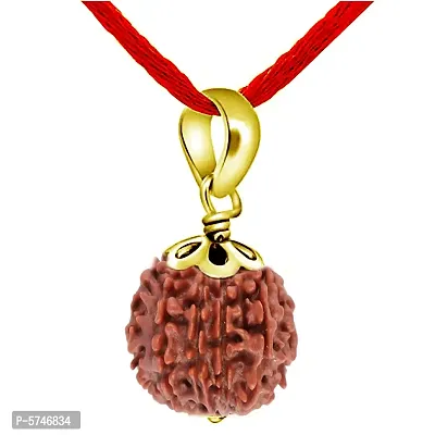 Original Nepali Shree Ganesh Rudraksha Yellow Gold Plated Pendant Rudraksh Chakra Healing Loose Bead Meditation Locket-thumb4