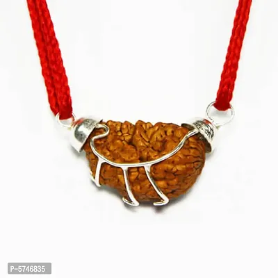 Originally Lab Certified One Mukhi 1 Face Nepali Rudraksha Pendants Silver Plated Locket For Men & Women jewelry-thumb2