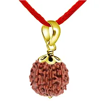 Original Nepali Shree Ganesh Rudraksha Yellow Gold Plated Pendant Rudraksh Chakra Healing Loose Bead Meditation Locket-thumb1