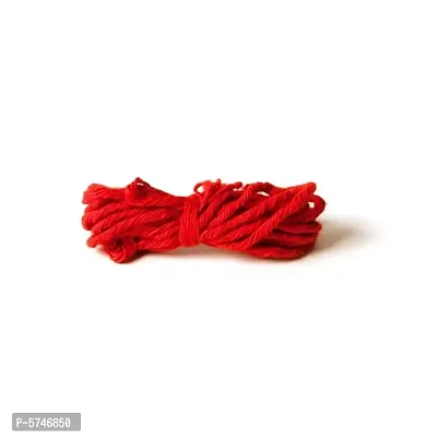 Original Certified 2 Mukhi Two Faced Nepali Rudraksha Beads Pendant with Red Thread Simple Loose Bead Locket For Men & Women-thumb3
