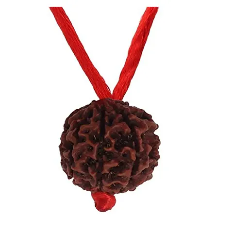 Ath Mukhi Eight Faced Indonesia Rudraksha Beads Simple Pendant Meditation Locket with Thread Astrological Jewellery