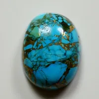 Stylish Copper Turquoise Gemstone 10.25 Ratti 9.32 Carat Oval Firoza Rashi Ratan-thumb2