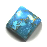 Alluring Copper Turquoise Gemstone 2.25 Ratti 2.04 Carat Firoza Square Shape Chakra Healing-thumb2