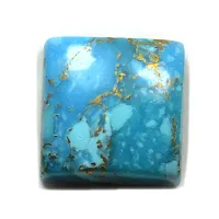 Alluring Copper Turquoise Gemstone 2.25 Ratti 2.04 Carat Firoza Square Shape Chakra Healing-thumb1