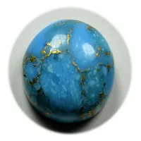 Alluring 6.25 Ratti 5.68 Carat Copper Turquoise Gemsotone Firoza Round For Astrological Use-thumb2