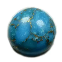 Alluring 6.25 Ratti 5.68 Carat Copper Turquoise Gemsotone Firoza Round For Astrological Use-thumb1