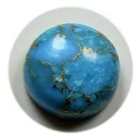 Alluring 6.25 Ratti 5.68 Carat Copper Turquoise Gemsotone Firoza Round For Astrological Use-thumb3