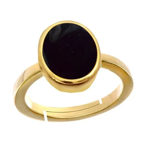Classic Natural Adjustable Black-Onyx Ring