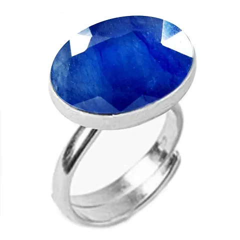 Attractive Silver Plated  Blue Blue-Sapphire Ring