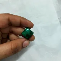 4.25 Ratti 3.86 Carat Natural Malachite 1 Piece Square Shape Dana Firang Loose Gemstone Chakra Healing Ratan-thumb2