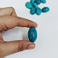 8.25 Ratti 7.5 Carat Natural Irani Turquoise 1 Pcs Firoza Oval Shape Loose Gemstone Healing Astrological-thumb2