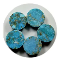 11.25 Ratti 10.12 Carat Natural Copper Turquoise 1 Pcs Firoza Round Loose Gemstone Chakra Healing Ratan-thumb3