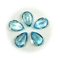 5.25 Ratti 4.77 Carat Natural Blue Topaz Pear Shape Nila Pukhraj Loose Gemstone Astrology Ratan 1 Pcs-thumb3