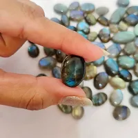 10.25 Ratti 9.25 Carat Natural Labradorite 1 Piece Oval Shape Morpankhi Loose Gemstone Chakra Healing Ratan-thumb2