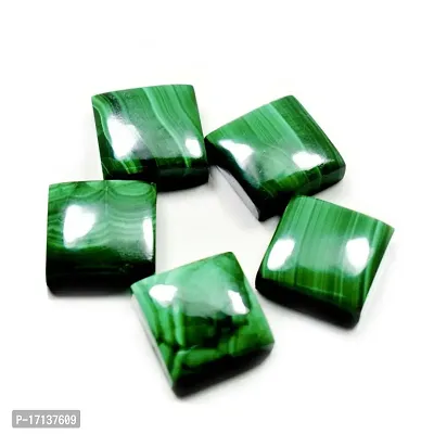 4.25 Ratti 3.86 Carat Natural Malachite 1 Piece Square Shape Dana Firang Loose Gemstone Chakra Healing Ratan-thumb0