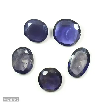 3.25 Ratti 2.95 Carat Natural Iolite 1 Piece Oval Shape Kaka-Nili Loose Gemstone Chakra Healing Rashi Ratan-thumb0